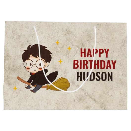 HARRY POTTER™ Karakter Magische Boog Verjaardag Groot Cadeauzakje (Achterkant)