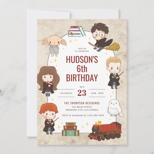 Harry Potter Karakter Magische Boog Verjaardag Kaart (Voorkant)