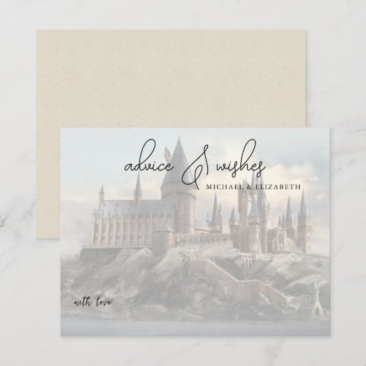 Harry Potter | Kasteel bruiloft advies & wensen (Voorkant / Achterkant)
