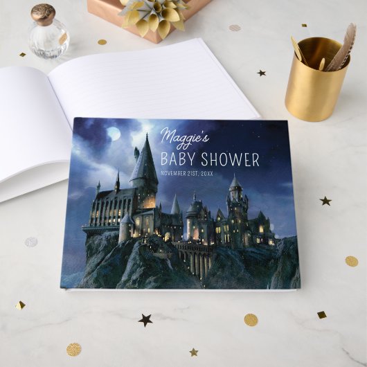 Harry Potter Kasteel | Hogwarts Baby Shower onder Gastenboek (Voorkant open)