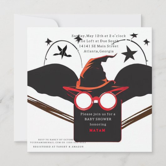 Harry Potter | Kasteel Hogwarts Babyfeestje Kaart (Voorkant)