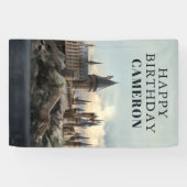 Harry Potter | Kasteel Hogwarts overdag Spandoek (Horizontaal)
