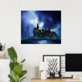 Harry Potter Kasteel | Hogwarts 's Nachts Poster (Thuiskantoor)