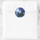 Harry Potter Kasteel | Hogwarts 's Nachts Ronde Sticker (Tas)