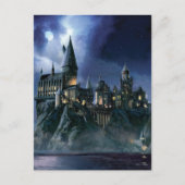 Harry Potter Kasteel | Maanverlichte Hogwarts Briefkaart (Voorkant)
