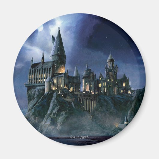 Harry Potter Kasteel | Maanverlichte Hogwarts Magneet (Voorkant)