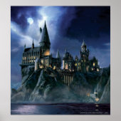 Harry Potter Kasteel | Maanverlichte Hogwarts Poster (Voorkant)