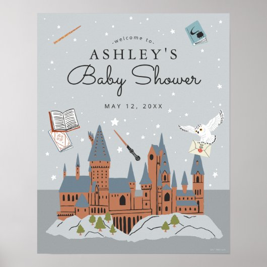 Harry Potter | Kasteel van Hogwarts Baby Shower Poster (Voorkant)