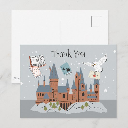 Harry Potter | Kasteel van Hogwarts Dank je wel Briefkaart (Voorkant / Achterkant)