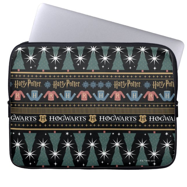 HARRY POTTER™ Kersttrui Breipatroon Laptop Sleeve (Voorkant)