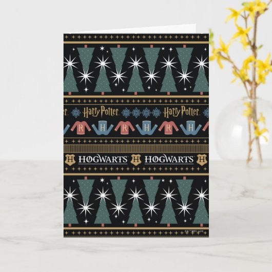 HARRY POTTER™ Kersttrui Patroon Kaart (Gele Bloem)