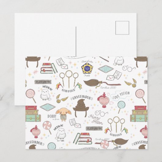HARRY POTTER™ Klein Magisch Patroon Briefkaart (Voorkant / Achterkant)