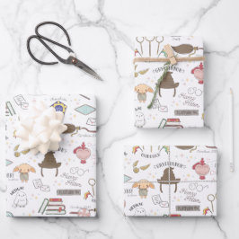 HARRY POTTER™ Klein Magisch Patroon Inpakpapier Vel