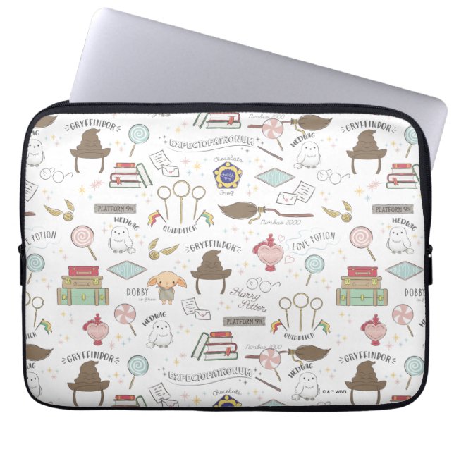 HARRY POTTER™ Klein Magisch Patroon Laptop Sleeve (Voorkant)