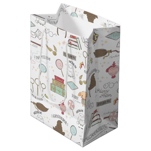 HARRY POTTER™ Klein Magisch Patroon Medium Cadeauzakje (Voorkant Gekanteld)
