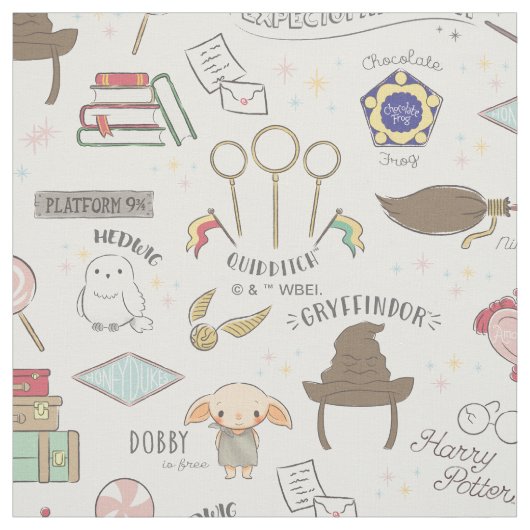 HARRY POTTER™ Klein Magisch Patroon Stof (Swatch)