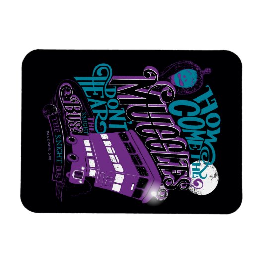 Harry Potter | Knight Bus Typografie Grafisch Magneet (Horizontaal)