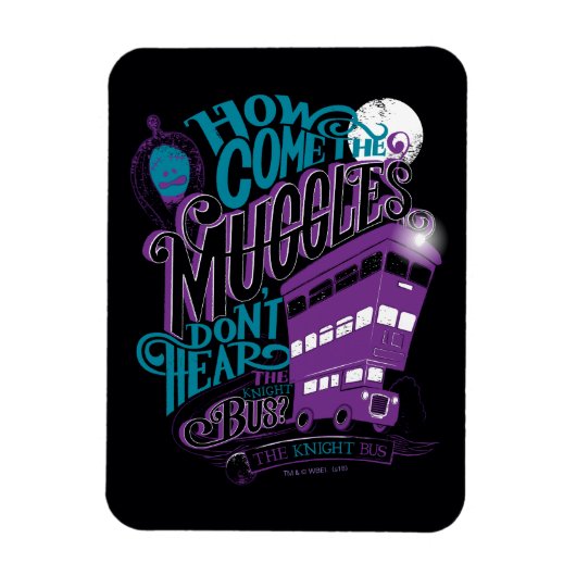 Harry Potter | Knight Bus Typografie Grafisch Magneet (Verticaal)
