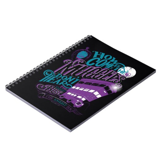 Harry Potter | Knight Bus Typografie Grafisch Notitieboek (Linkerzijde)