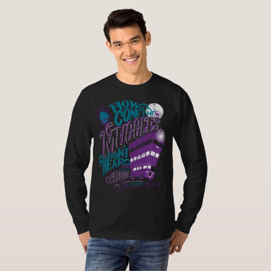 Harry Potter | Knight Bus Typografie Grafisch T-shirt (Voorkant volledig)