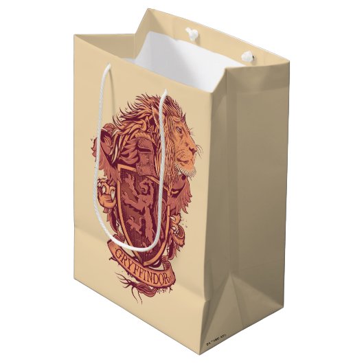 Harry Potter | Leeuw Wapenschild Gryffindor Medium Cadeauzakje (Voorkant Gekanteld)