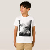 harry potter litteken hond witte pitbull t-shirt (Voorkant volledig)