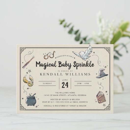 Harry Potter Magical Baby Sprinkle Kaart (Staand voorkant)