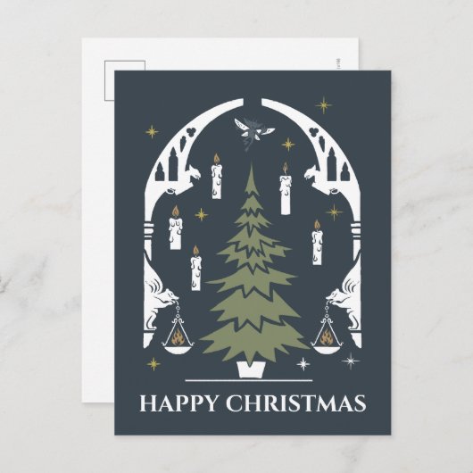 HARRY POTTER™ Magische kerstboom Feestdagenkaart (Voorkant / Achterkant)
