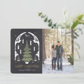 HARRY POTTER™ Magische kerstboom krijtbord Kaart (Staand voorkant)