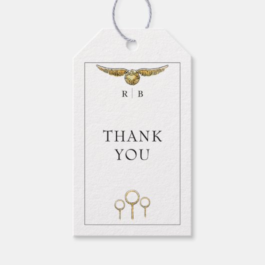 Harry Potter Magische Waterverf Bruiloft Cadeaulabel (Voorkant)