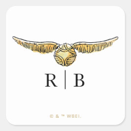 Harry Potter Magische Waterverf Bruiloft Vierkante Sticker