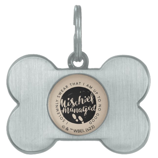 Harry Potter | Marauder's Map Charms Typografie Huisdieren Naamplaatje (voorkant)