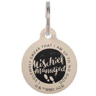 Harry Potter Marauder's Map Charms Typografie Huisdierpenning