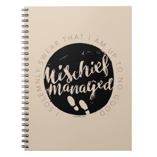 Harry Potter | Marauder's Map Charms Typografie Notitieboek (Voorkant)