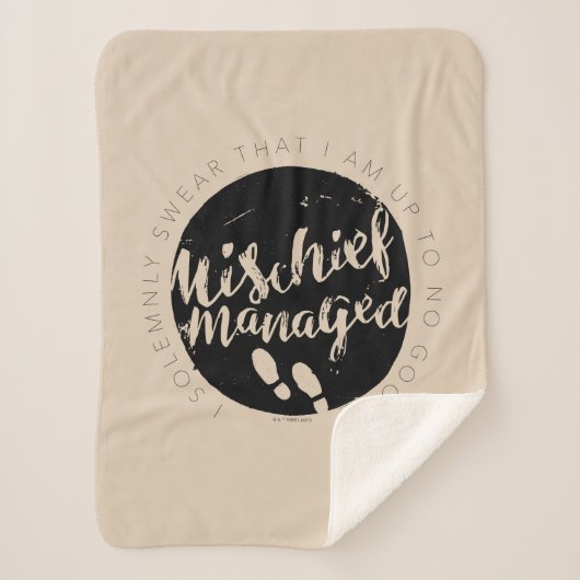 Harry Potter | Marauder's Map Charms Typografie Sherpa Deken (Voorkant)