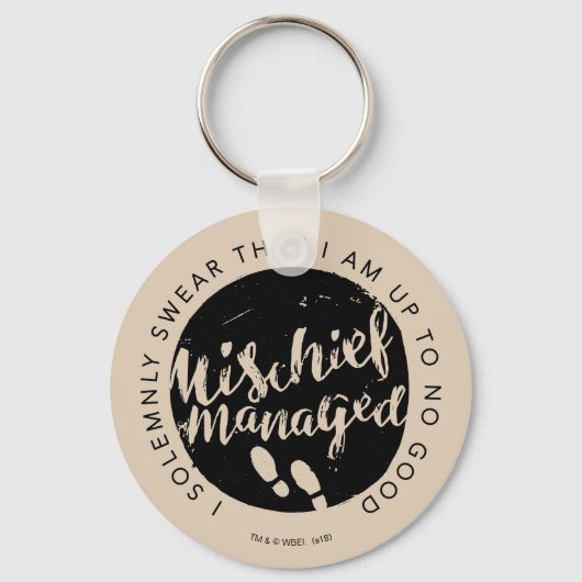 Harry Potter | Marauder's Map Charms Typografie Sleutelhanger (Voorkant)