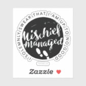 Harry Potter | Marauder's Map Charms Typografie Sticker (Vel)