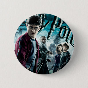 Harry Potter Met Dumbledore Ron en Hermelien 1 Ronde Button 5,7 Cm