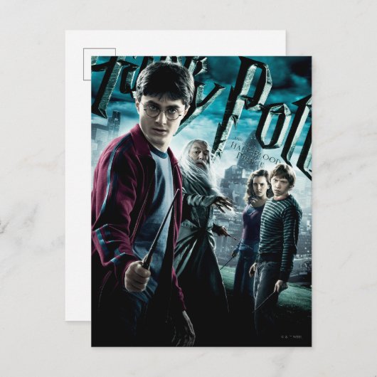 Harry Potter met Dumbledore Ron en Hermione 1 Briefkaart (Voorkant / Achterkant)