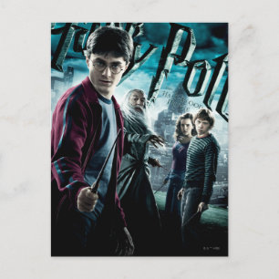 Harry Potter met Dumbledore Ron en Hermione 1 Briefkaart
