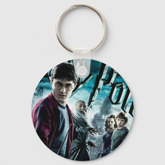 Harry Potter met Dumbledore Ron en Hermione 1 Sleutelhanger (Voorkant)