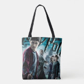 Harry Potter met Dumbledore Ron en Hermione 1 Tote Bag (Achterkant)