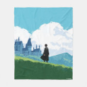 HARRY POTTER™ met uitzicht op HOGWARTS™ Kasteel Fleece Deken (Voorkant)