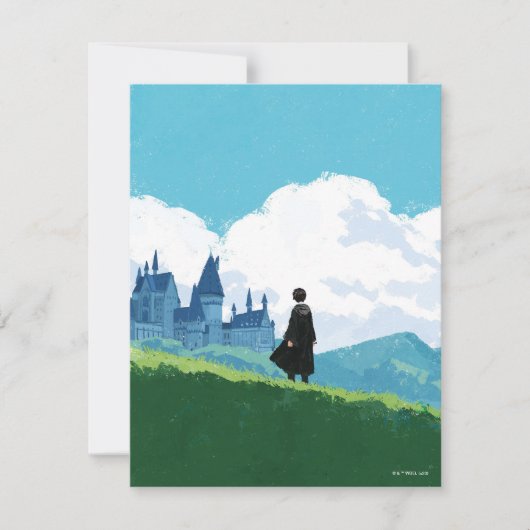HARRY POTTER™ met uitzicht op HOGWARTS™ Kasteel Notitiekaartje (Voorkant)