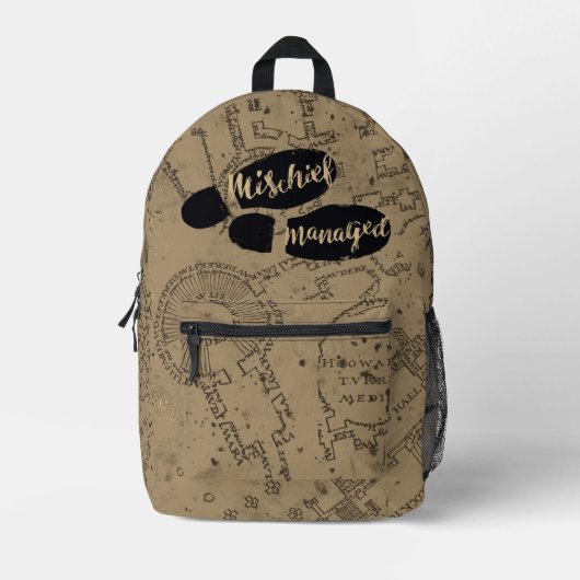 Harry Potter | MISCHIEF MANAGED™ Kaart Voetafdrukk Bedrukte Rugzak (Voorkant)