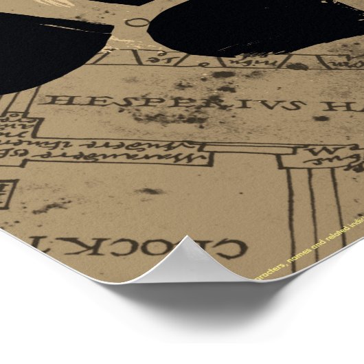 Harry Potter | MISCHIEF MANAGED™ Kaart Voetsporen Poster (Hoek)