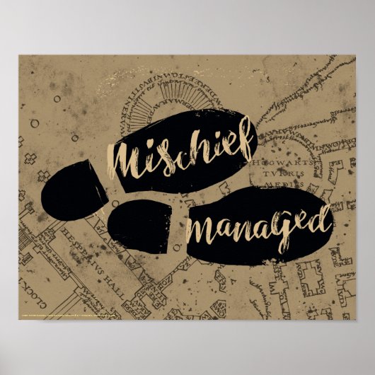 Harry Potter | MISCHIEF MANAGED™ Kaart Voetsporen Poster (Voorkant)