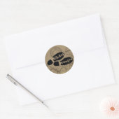 Harry Potter | MISCHIEF MANAGED™ Kaart Voetsporen Ronde Sticker (Envelop)