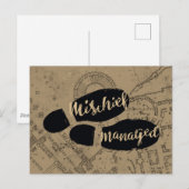 Harry Potter | MISCHIEF MANAGED™ Kaartvoetsporen Briefkaart (Voorkant / Achterkant)