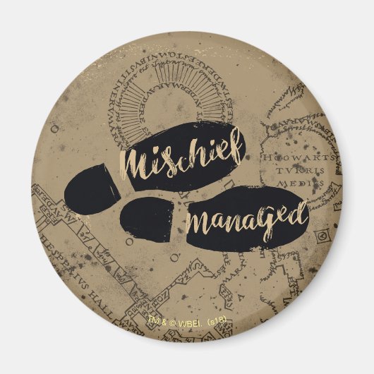 Harry Potter | MISCHIEF MANAGED™ Kaartvoetsporen Magneet (Voorkant)